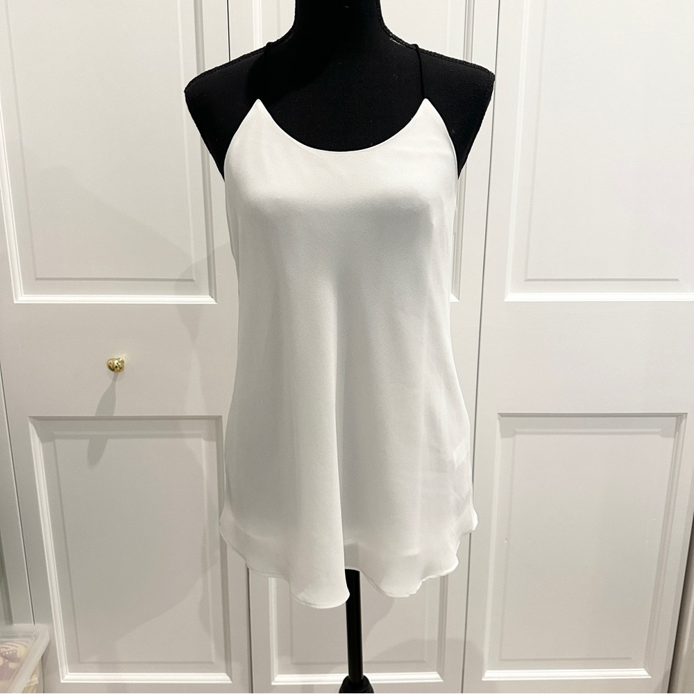 Naked Zebra White Camisole Top